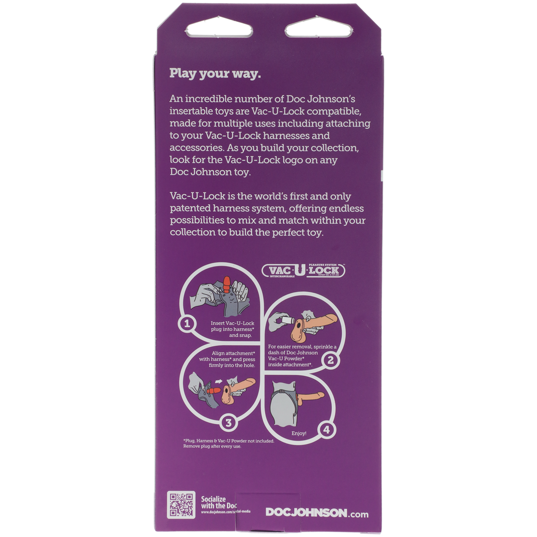 Vac-U-Lock  - UR3 Cock - 6 / 16 cm - Bruin