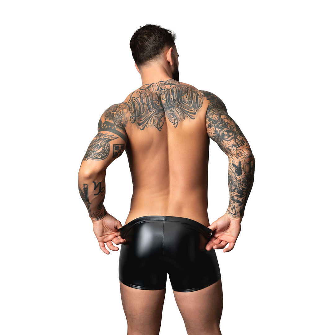Liquid Onyx - Wetlook Pouch Short - XL - Zwart