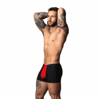 Hot Mesh - Pouch Short - XL - Zwart/Rood