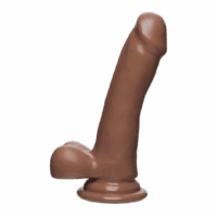 The D - Slim D - Realistic FIRMSKYN Dildo met Ballen - 6 / 15 cm