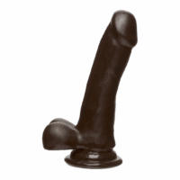 The D - Slim D - Realistic FIRMSKYN Dildo met Ballen - 6 / 15 cm