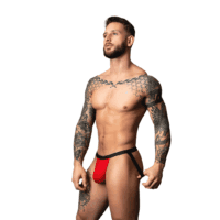 Hot Mesh - Jock - S/M - Rood/Zwart