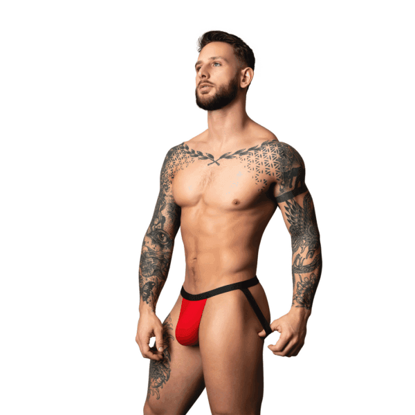 Hot Mesh - Jock - S/M - Rood/Zwart