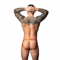 The Ultimate Duo and Boneyard - Uplift Jock met Cobalt Cockring - L/XL - Grijs/Oranje
