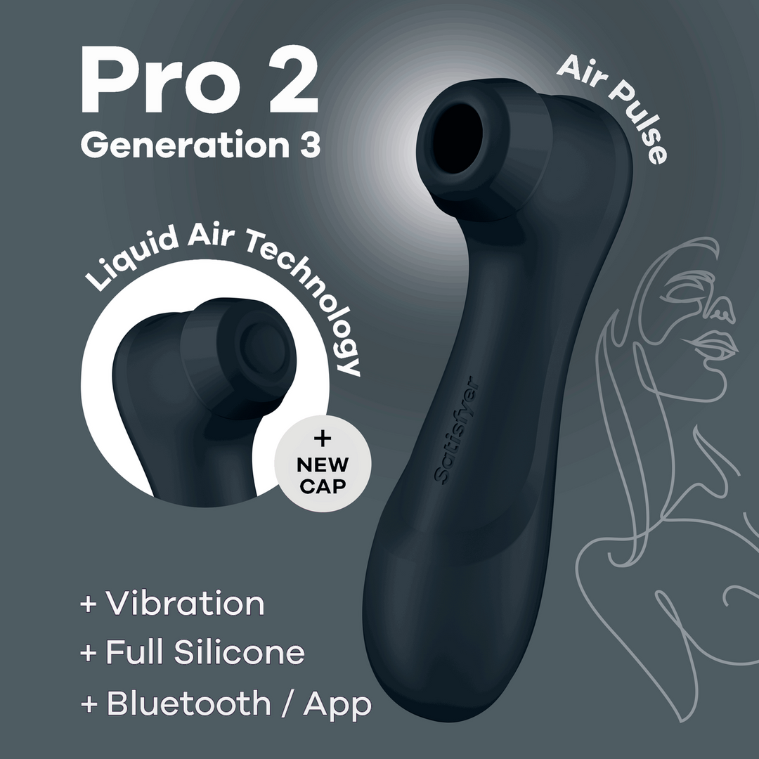 Satisfyer - Pro 2 Generatie 3 - Double Air Pulse Vibrator - Liquid Air en Connect App - Zwart