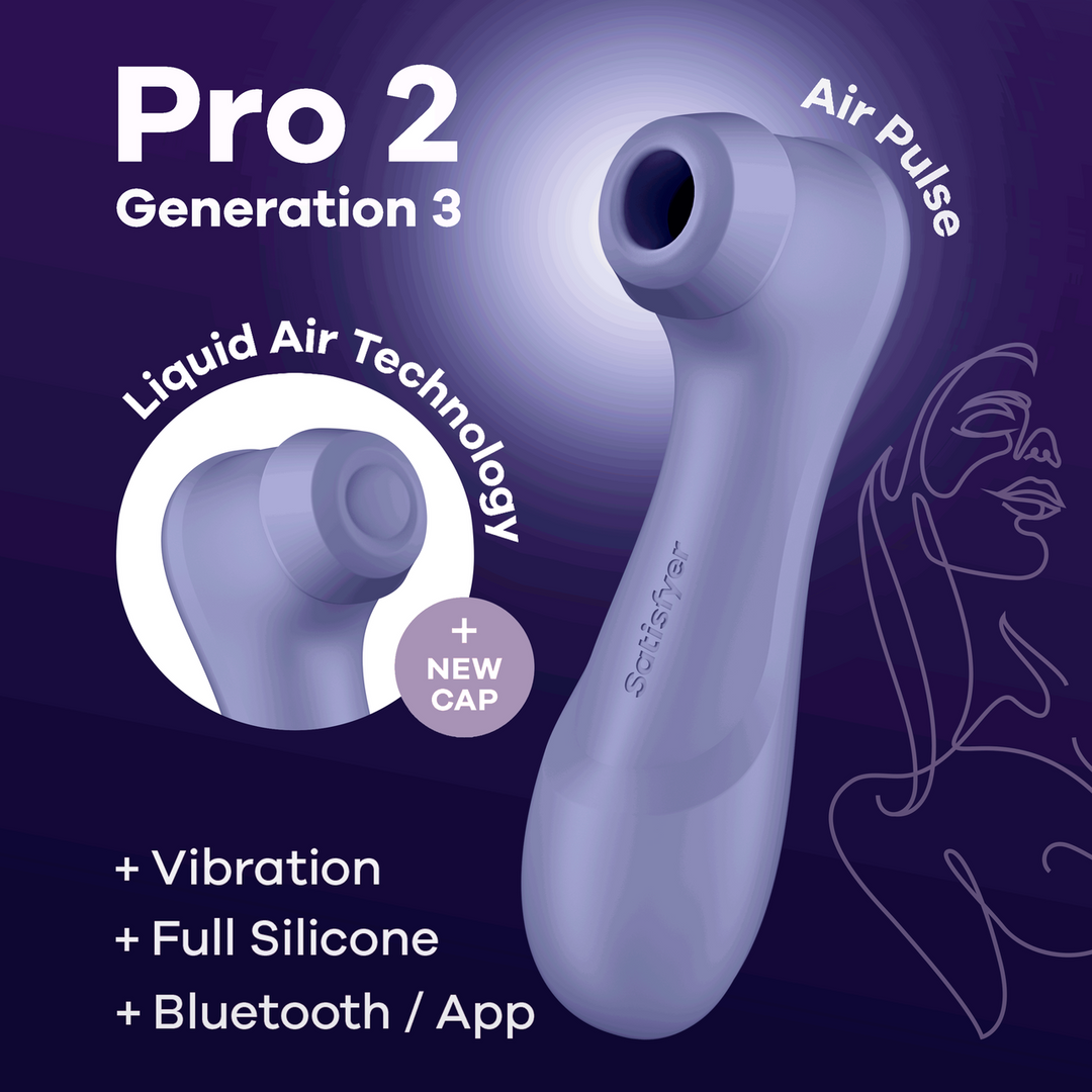 Satisfyer - Pro 2 Generatie 3 - Double Air Pulse Vibrator - Liquid Air en Connect App - Lila