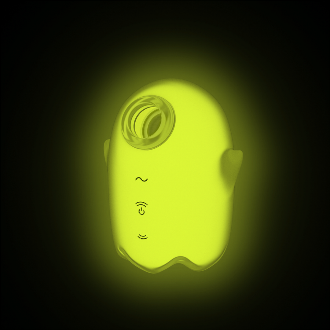 Satisfyer - Glowing Ghost - Glow in the Dark - Dubbele Air Pulse Vibrator - Geel