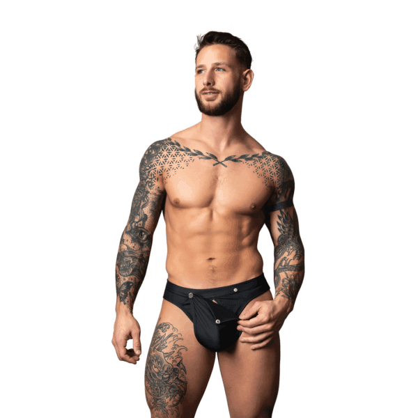 Oh Snap! - Snap Off Tanga - S/M - Zwart