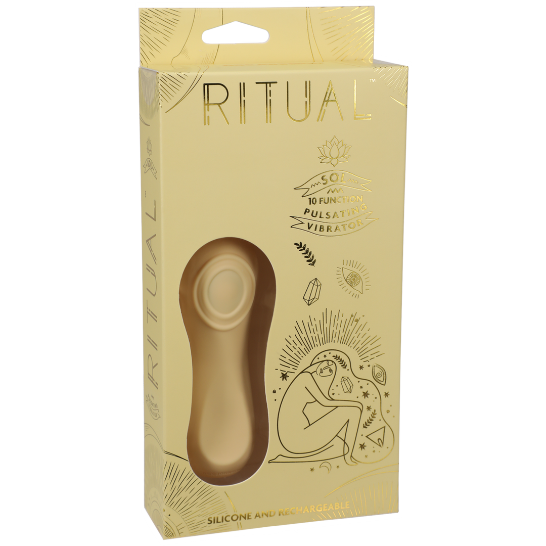 Ritual  - Sol - Oplaadbare Siliconen Pulsatie Vibe - Geel