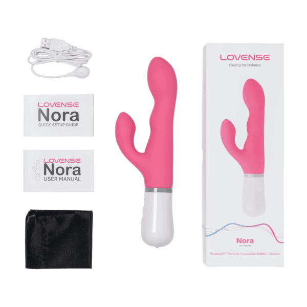 Nora - Bluetooth Afstandsbediening Konijnen Vibrator - Roze