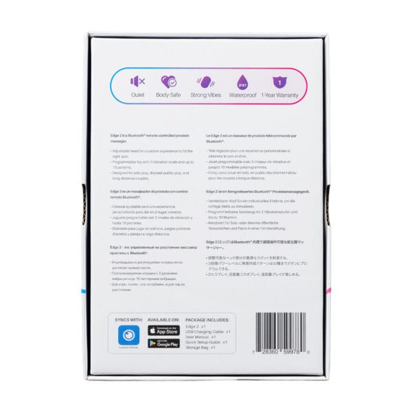 Edge 2 - Verstelbare Dual-motor App-gestuurde Prostaatmassager - Zwart
