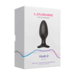 Hush 2 - App-bestuurde Vibrerende Anale Plug - 2,25 / 5,7 cm - Zwart