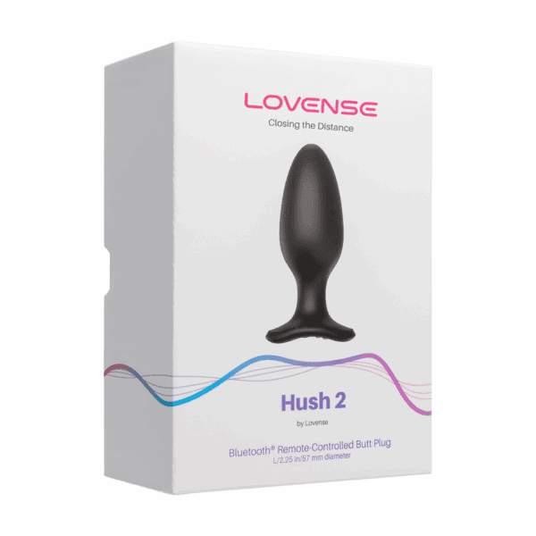 hush 2 app bestuurde vibrerende anale plug 2,25 / 5,7 cm zwart Hush 2 - App-bestuurde Vibrerende Anale Plug - 2,25 / 5,7 cm - Zwart