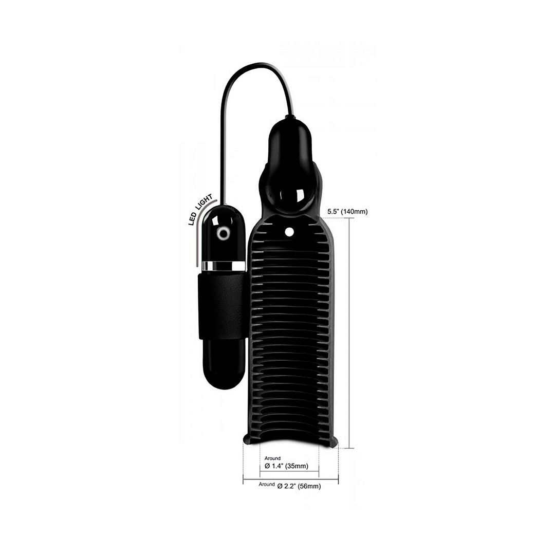 Trinity Vibes - Lightning Stroke - Siliconen Stroker met Vibrerende Bullet