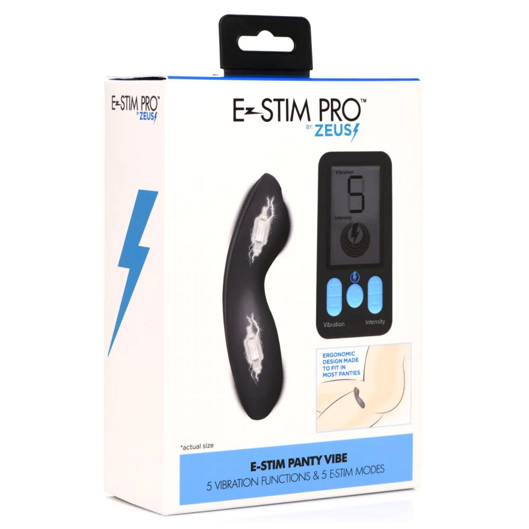 Zeus Electrosex - E-Stim Panty Vibe met Afstandsbediening - Zwart