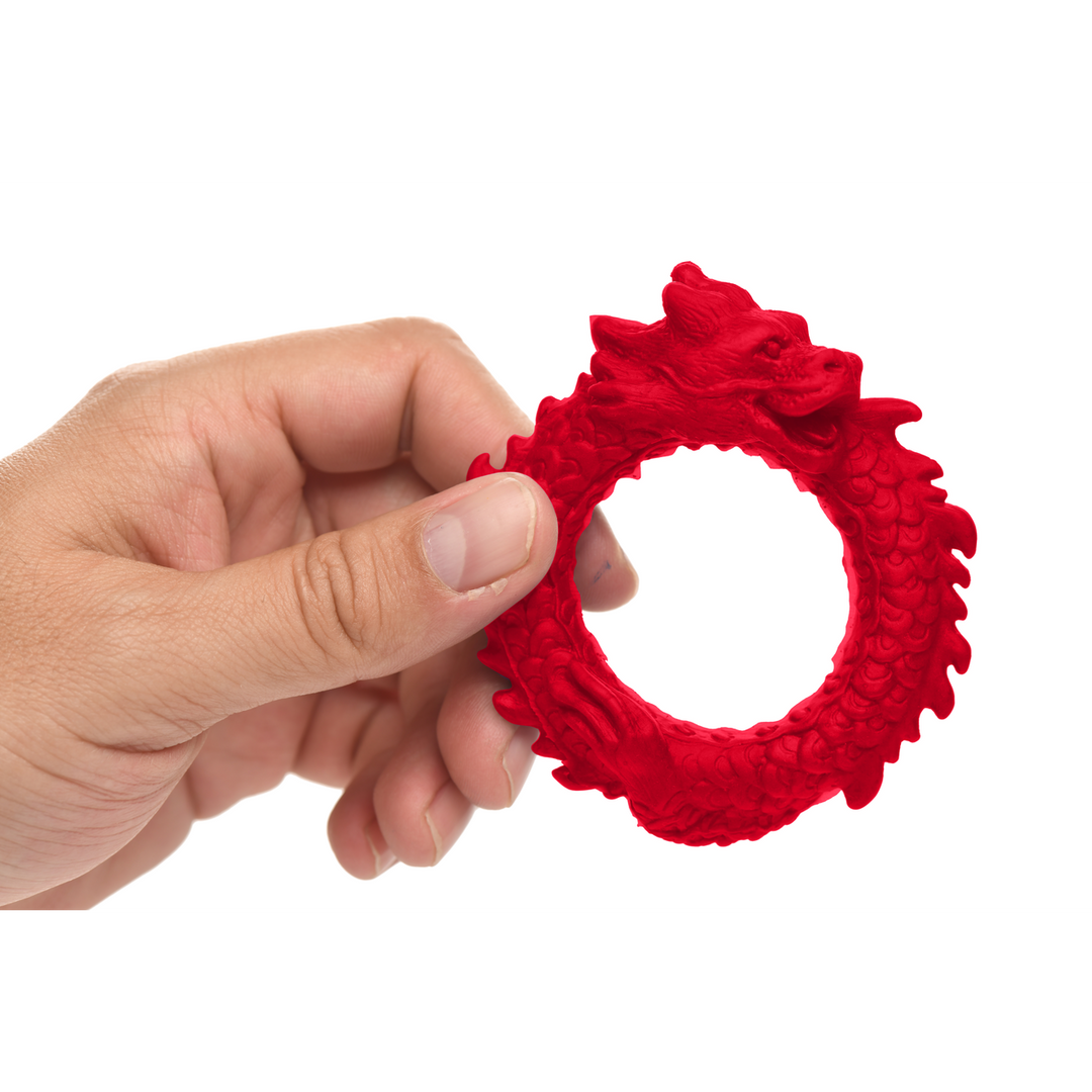 Creature Cocks - Rise of the Dragon - Siliconen Cockring - Rood