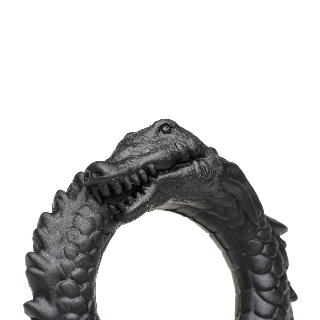 Creature Cocks - Zwarte Caiman - Silicone Cockring - Zwart