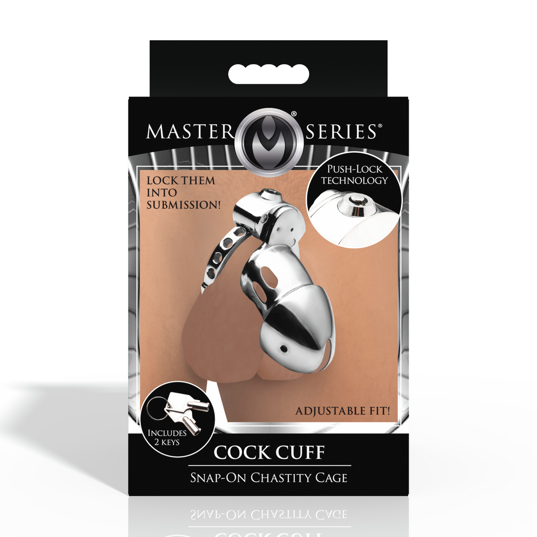 Master Series - Cock Cuff - Snap-On Chastity Cage - Zilver