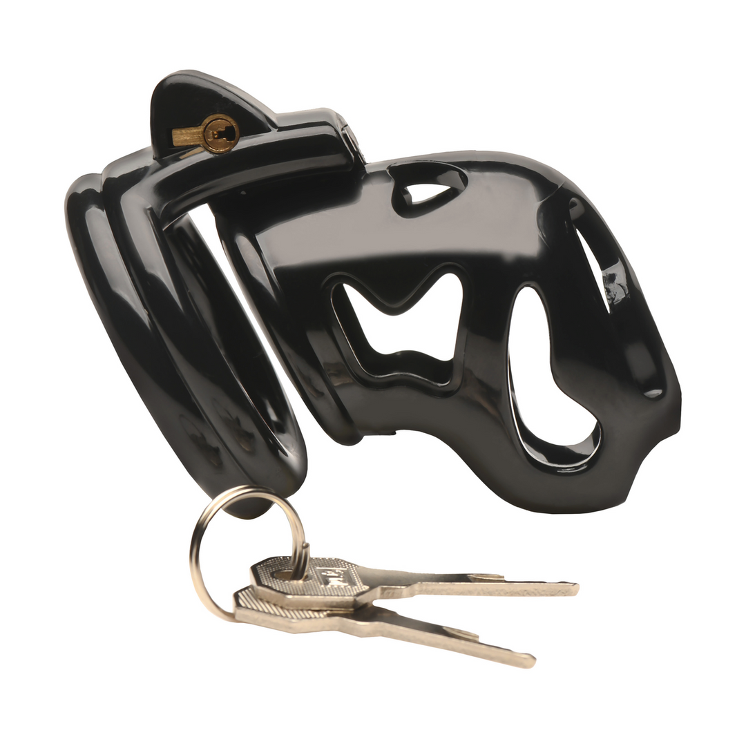 Master Series - Hard Stop - Dubbele Ring Kastele Cage - Zwart