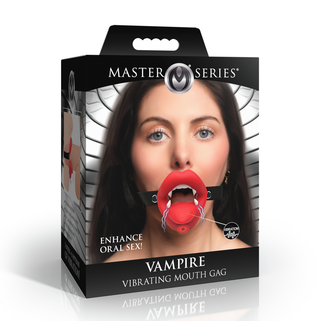 Master Series - Vampire - Vibrerende Mondklem - Rood