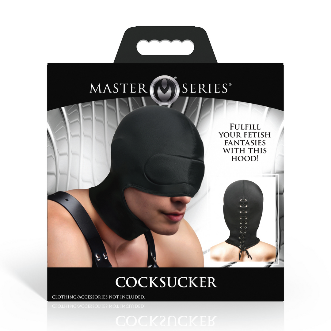 Master Series - Cocksucker - Kap met Open Mond - Zwart