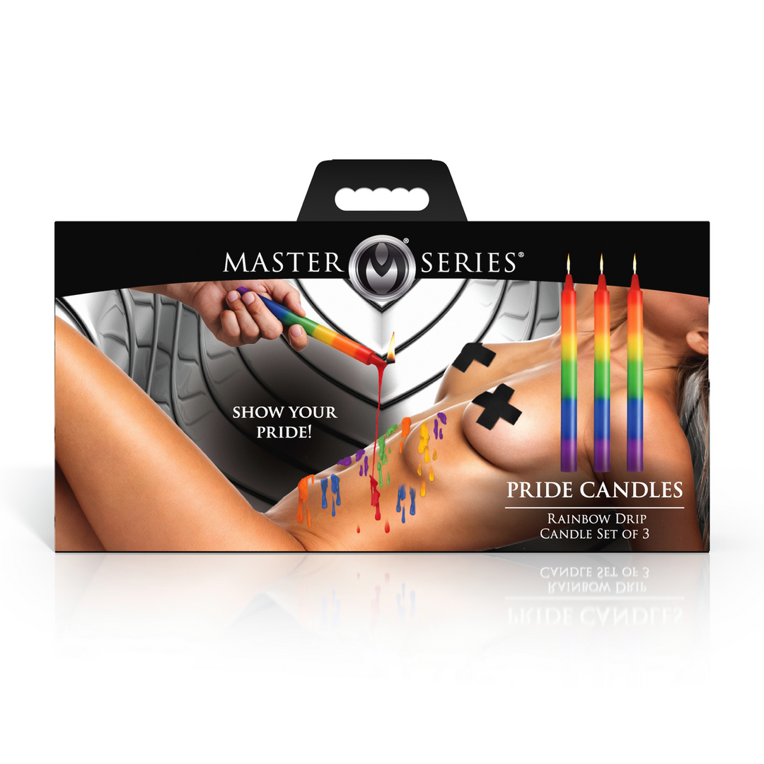 Master Series - Pride Candles - Druipkaarsenset van 3 - Regenboog