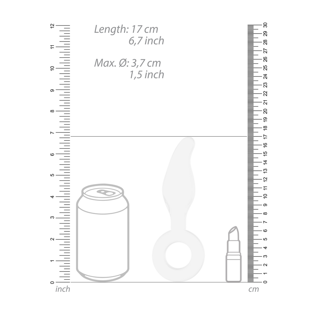 Chrystalino  - Gripper - Glass Dildo with Ring