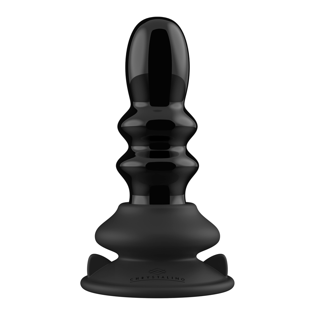 Chrystalino  - Ribbly - Glazen Ribble Vibrator met Zuignap