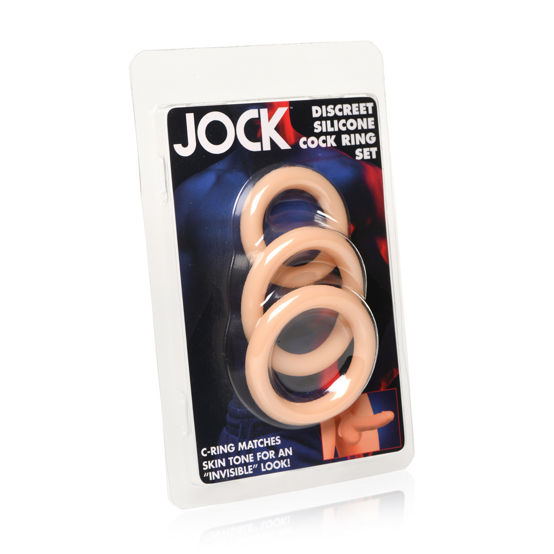 Discrete Siliconen Cockring Set - 3 Stuks - Licht