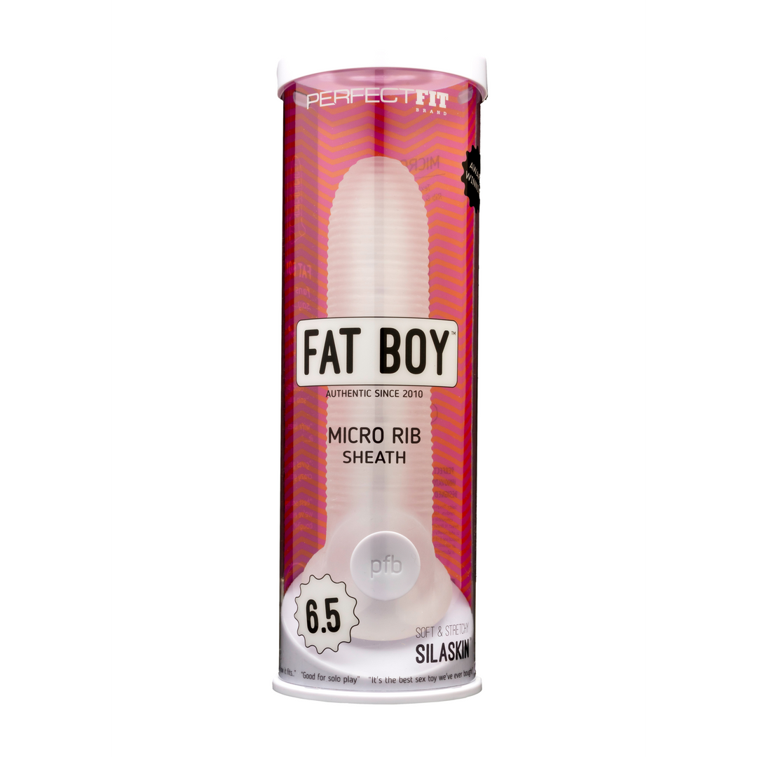 PerfectFit - Fat Boy Micro Ribbed Sheath - Dildo - 6 / 16,5 cm