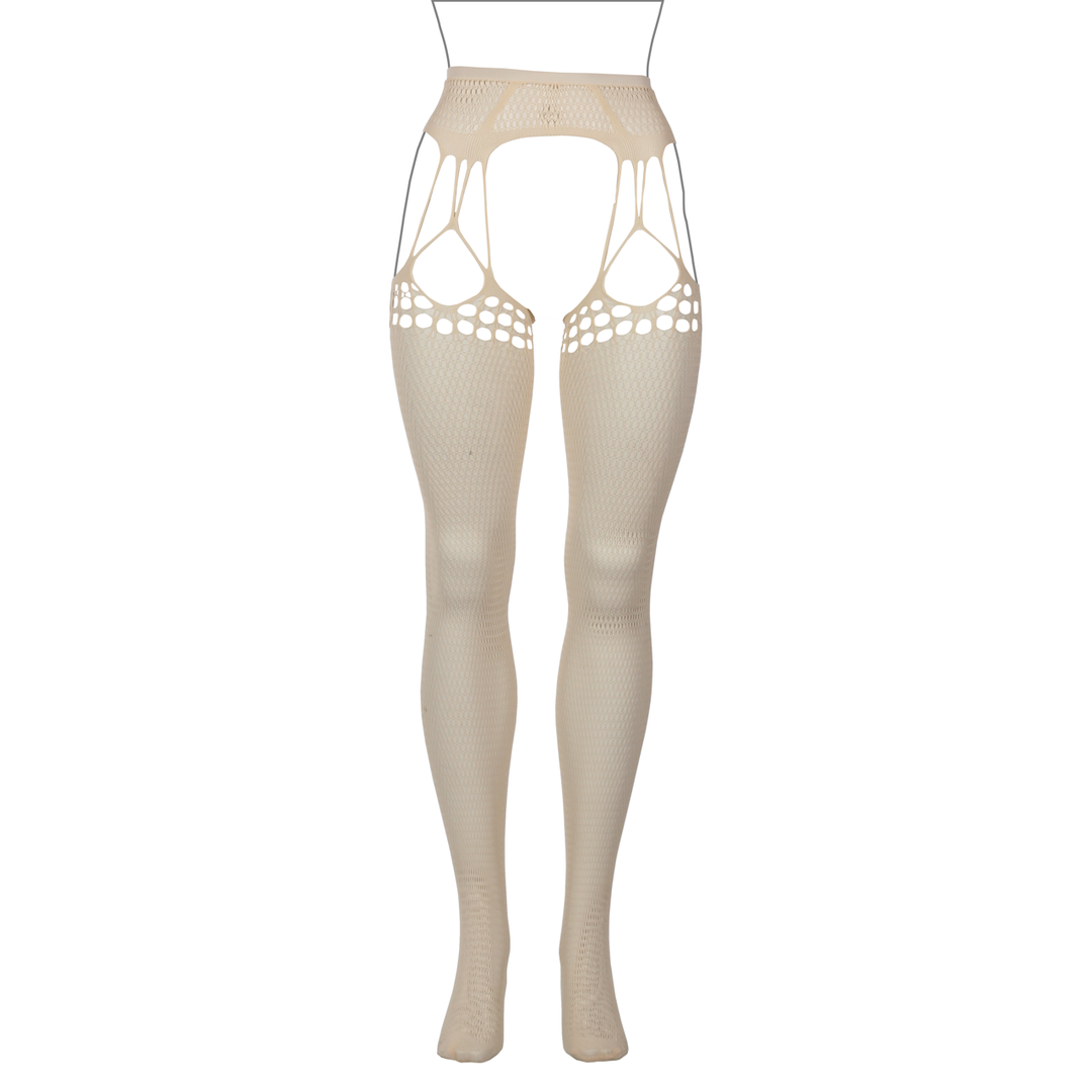 Shredded Suspender Pantyhose - Queen Size