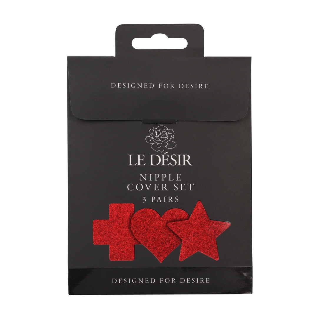 Tepelbedekking Set - Kruis Ster Hart - Rood