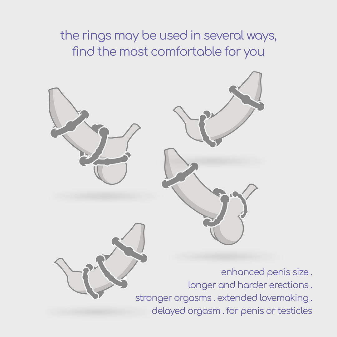 Triple Bead - Cockring Set - Doorzichtig
