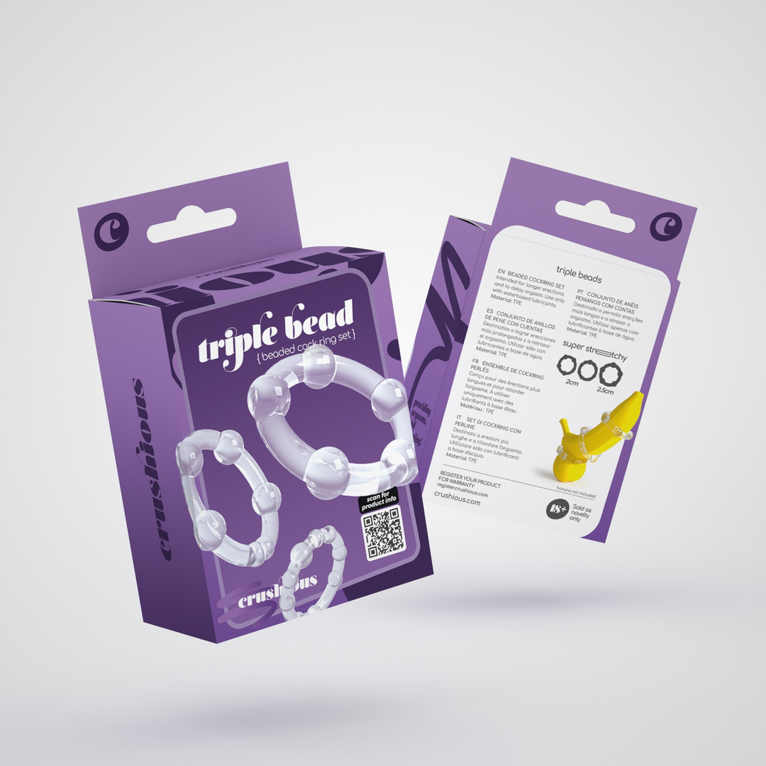 Triple Bead - Cockring Set - Doorzichtig