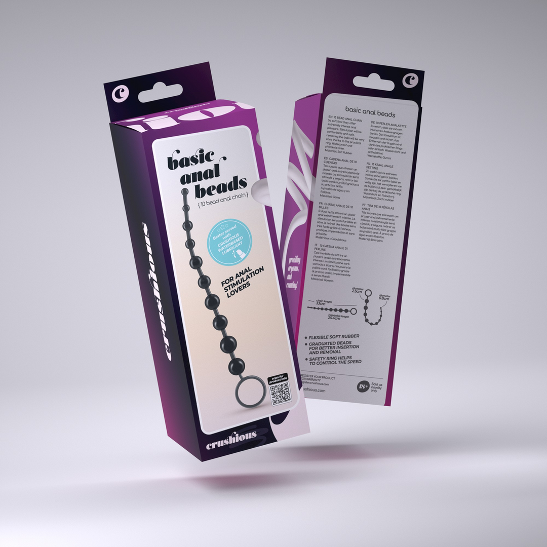 Basis Anale Kralen - 10 Kralen Ketting - Zwart