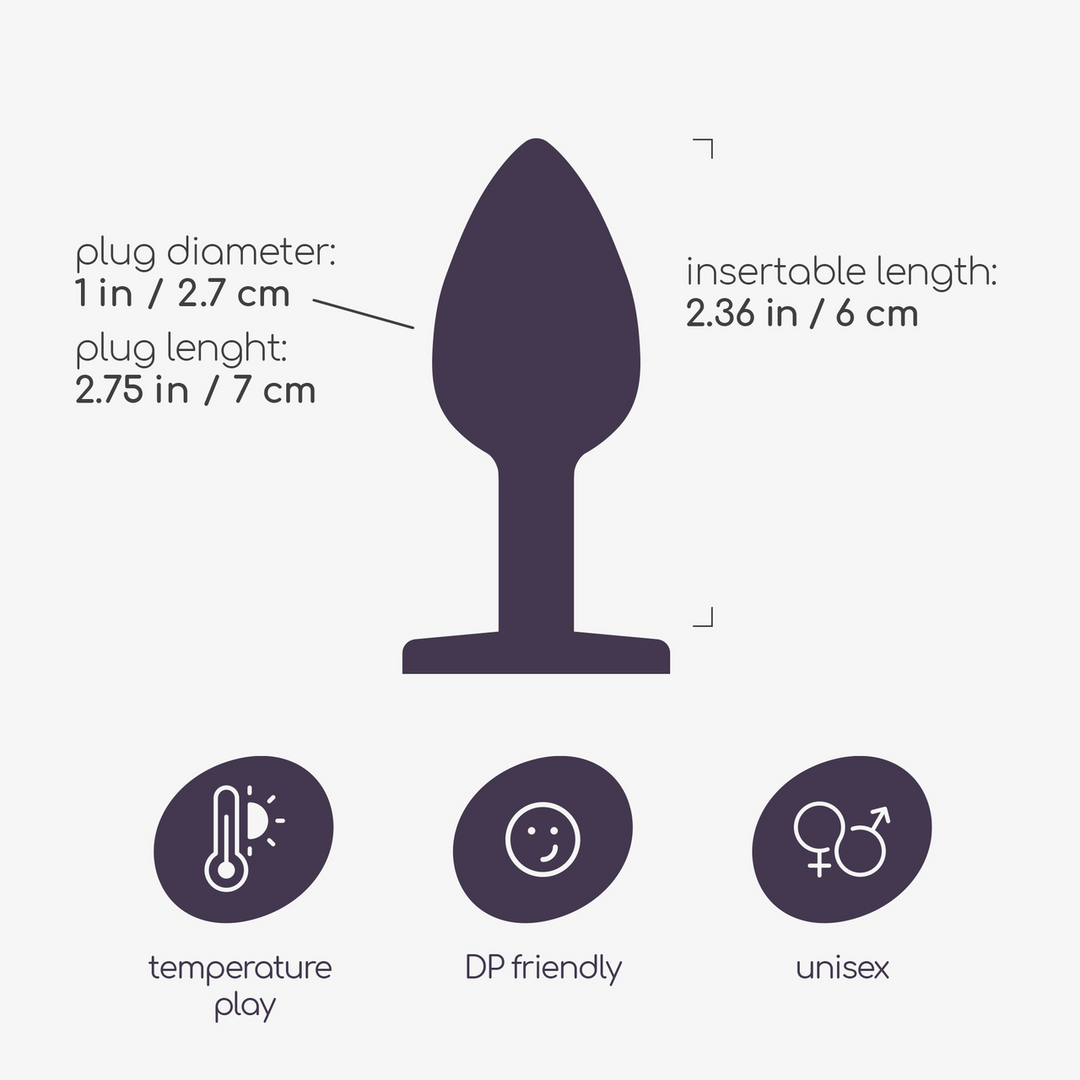 Bijou - Anale Sieraad Plug - Klein - Zwart