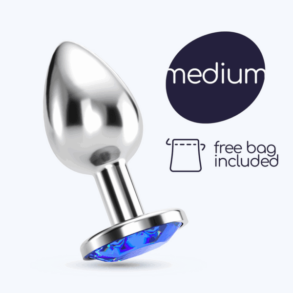 Bijou - Anale Sieraad Plug - Medium - Blauw