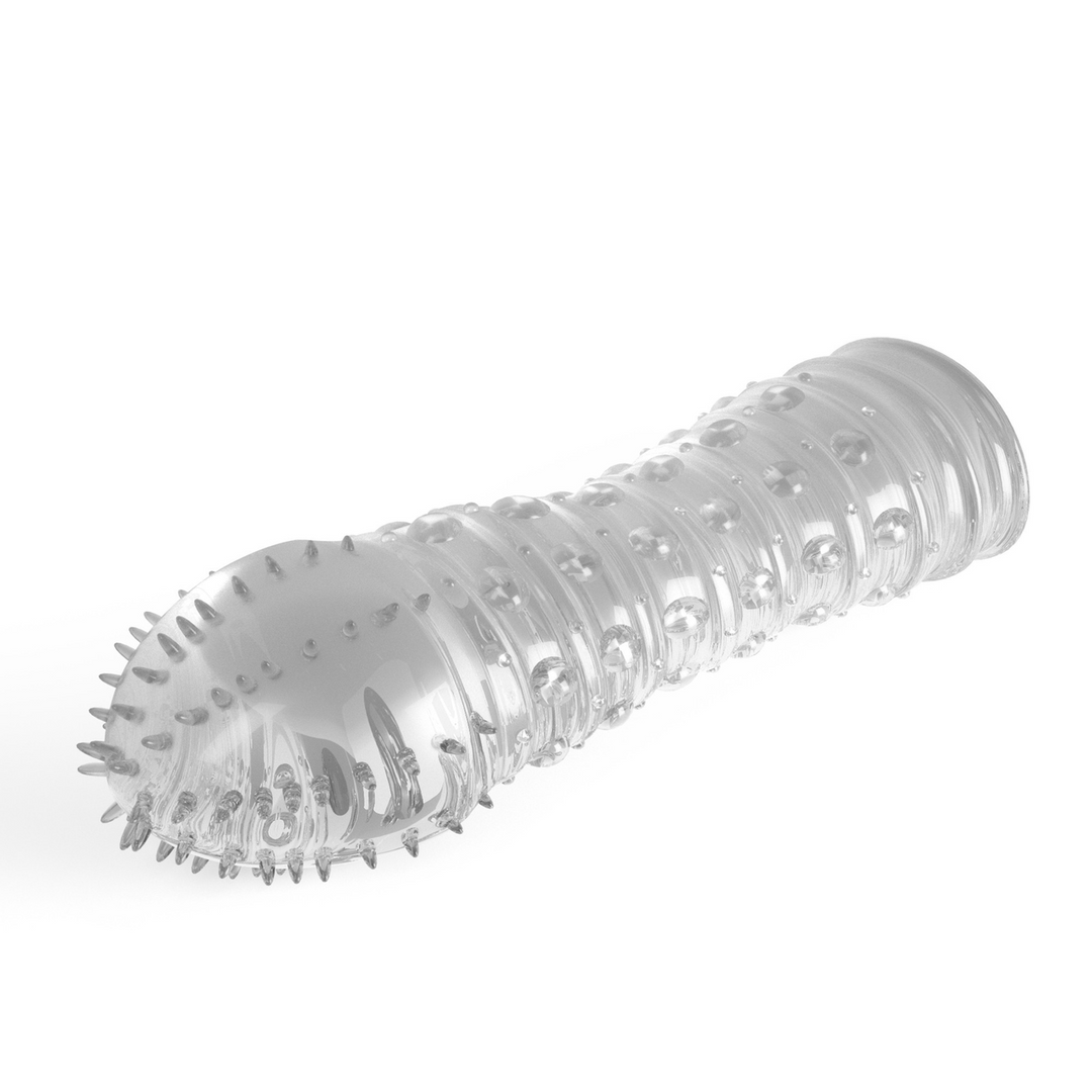 Gestippelde Penis Sleeve - Transparant
