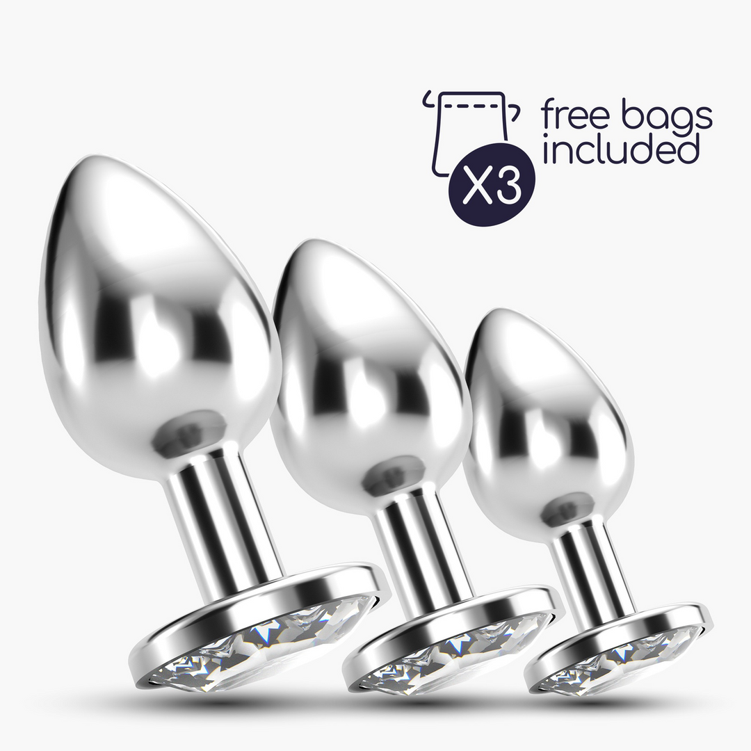 Bijou - Anal Train Trio - 3 Jewel Plugs - Doorzichtig