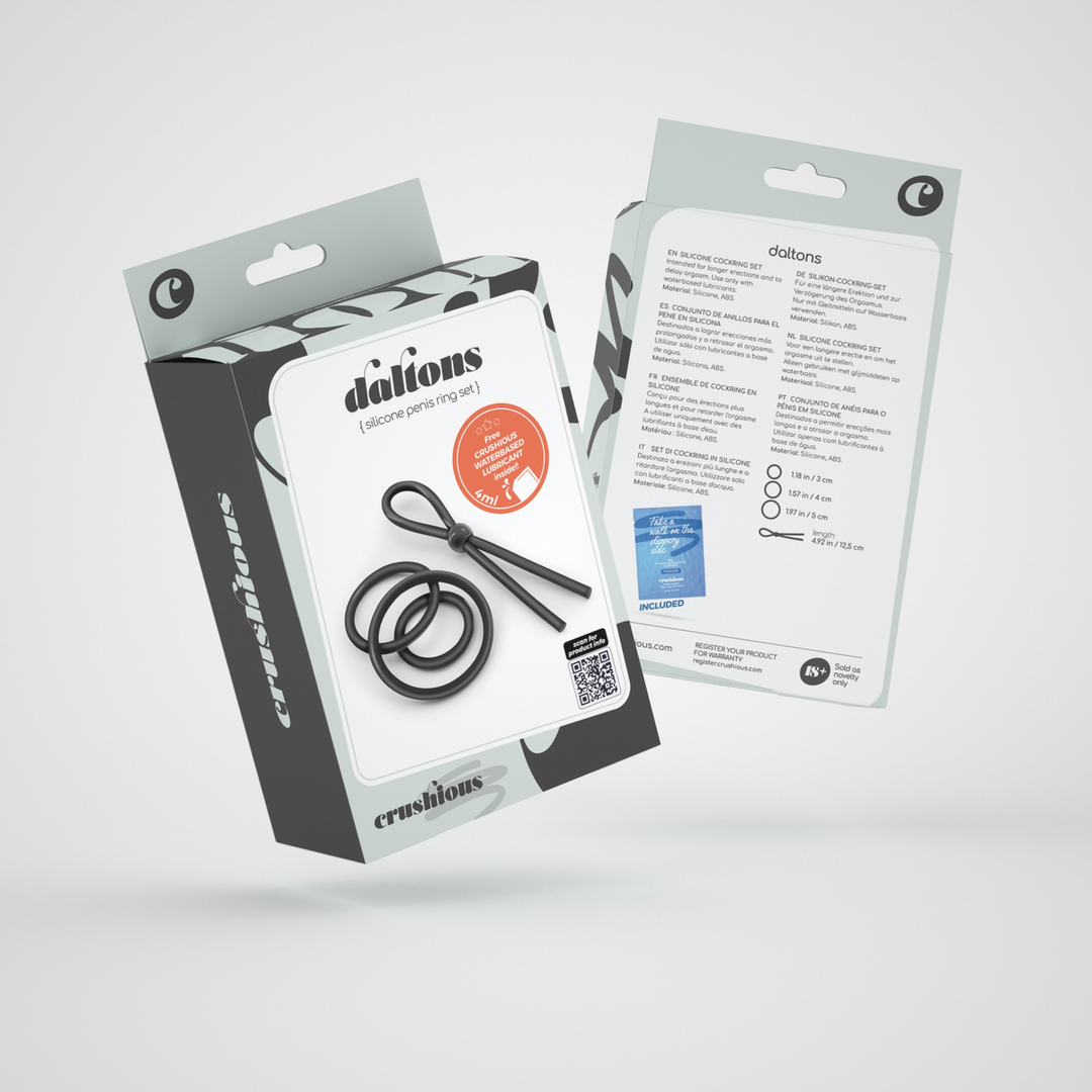 Daltons - Siliconen Cockring Set - Zwart