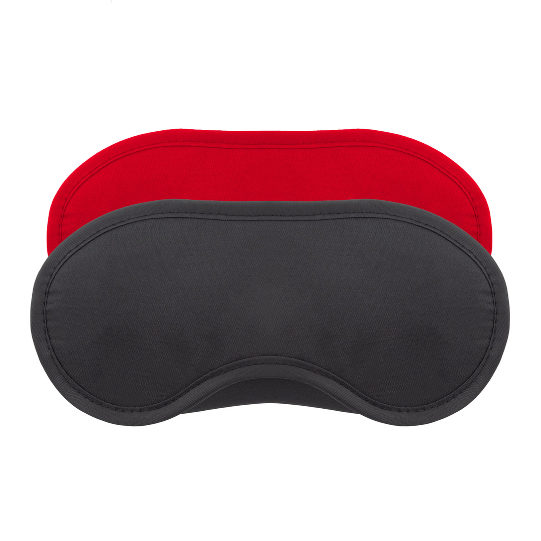 Satin Oogmaskers - Twin Pack - Zwart/Rood