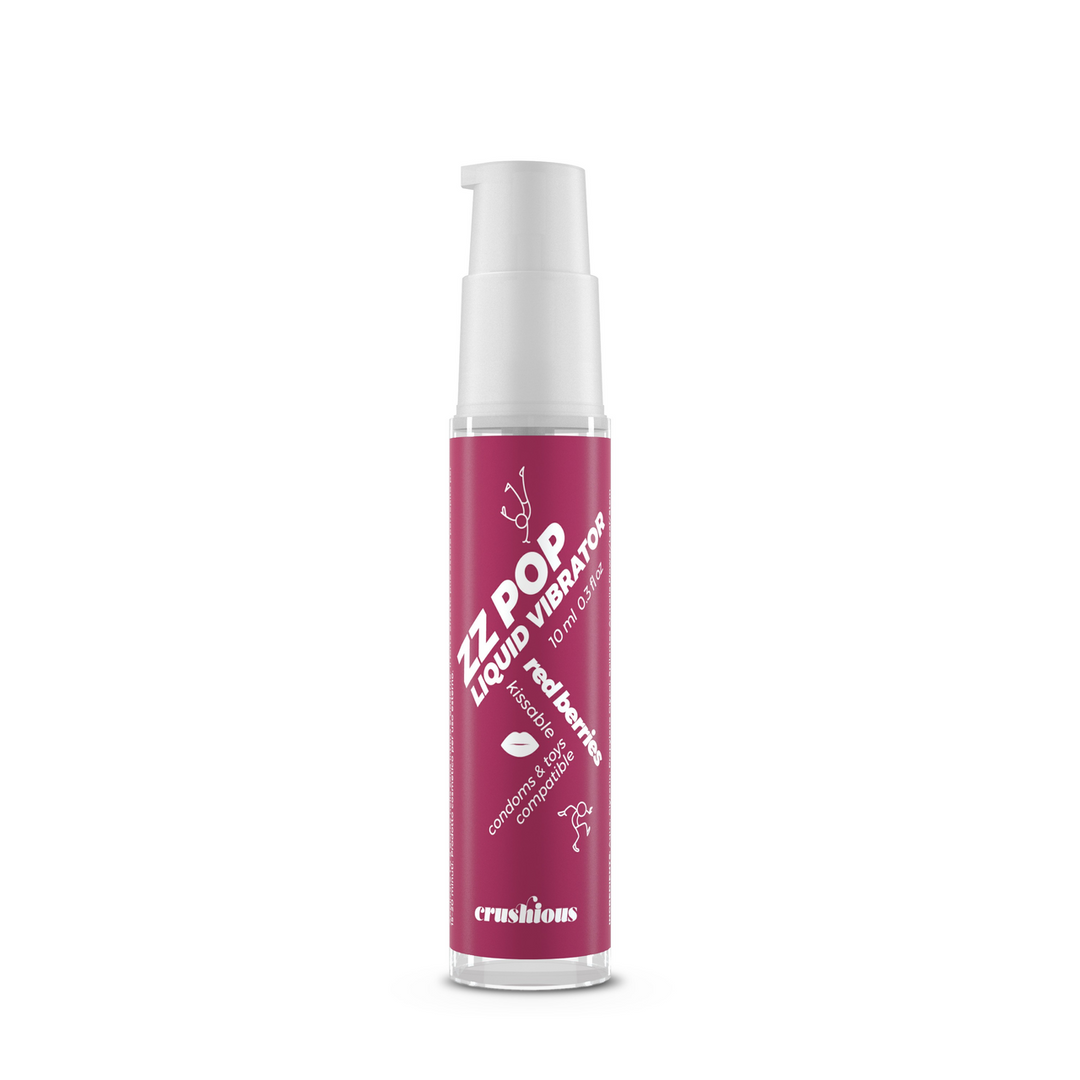 ZZ Pop - Kussbare Vloeibare Vibrator - Rode Bessen - 0,3 fl oz / 10 ml