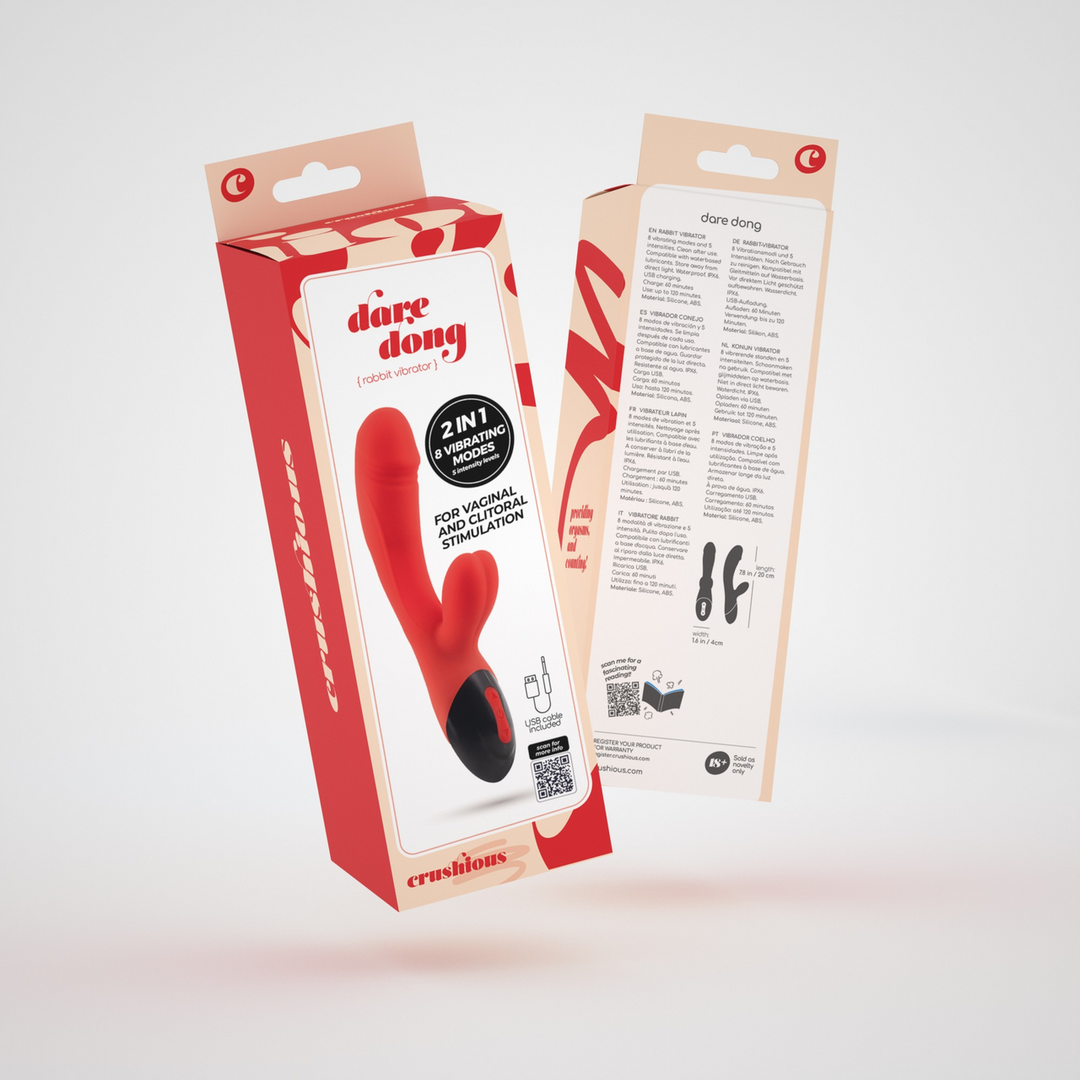 Dare Dong - Oplaadbare Konijnen Vibrator - Rood