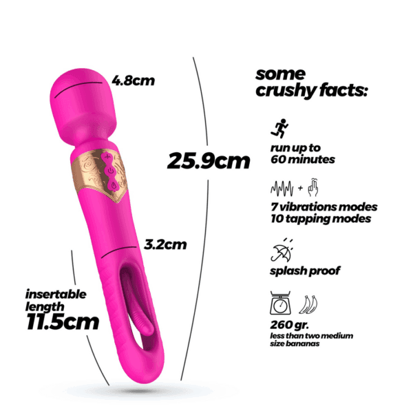 Big Ben - Dual Wand Massager met Flicker - Roze