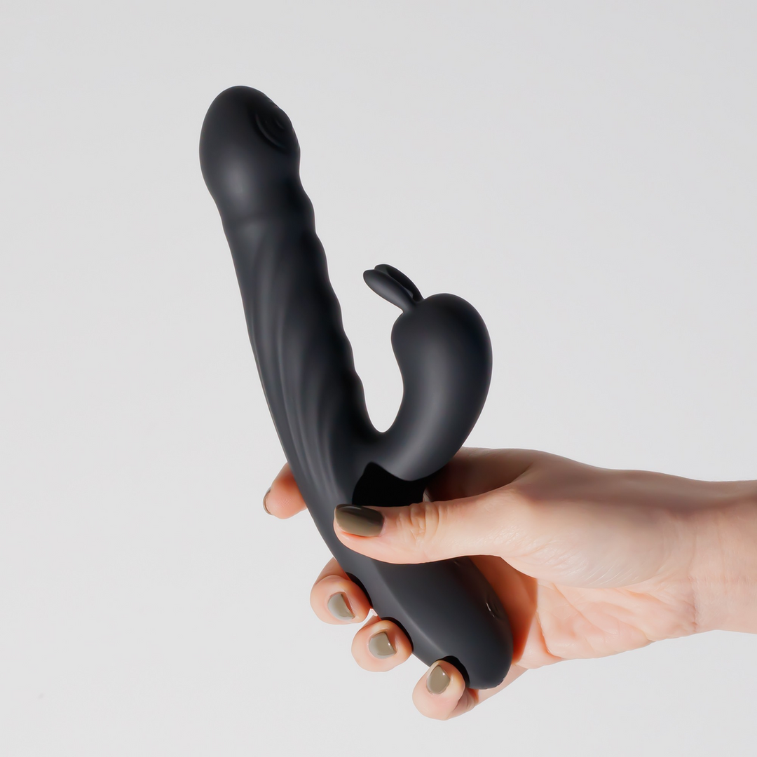 Lapin - Duwende Konijnen Vibrator - Zwart