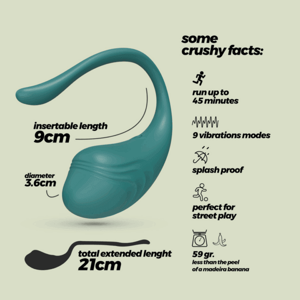 Tamago - Oplaadbaar Vibrerend Ei met Afstandsbediening - Smaragd