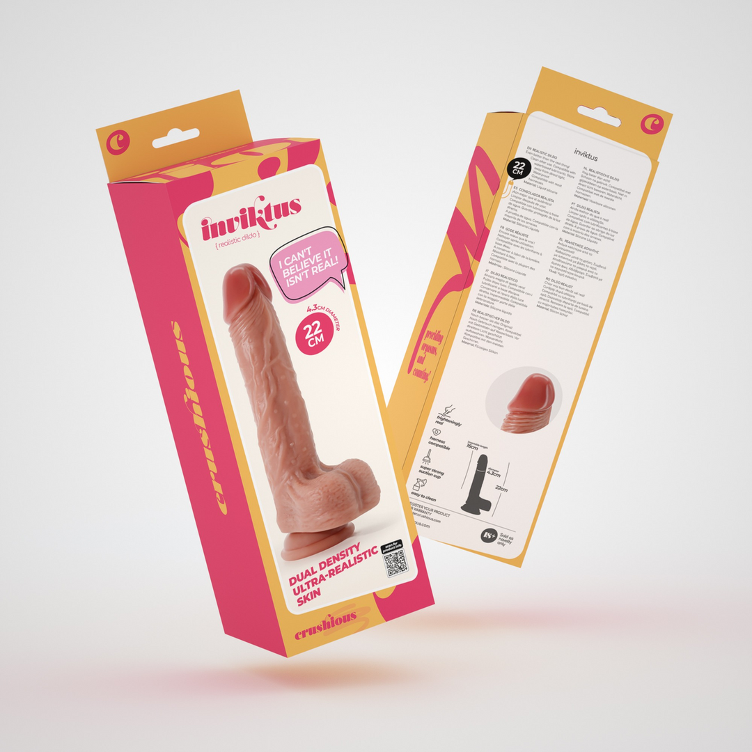Inviktus - Vloeibare Siliconen Dildo - 8.5 / 22 cm - Vleeskleur