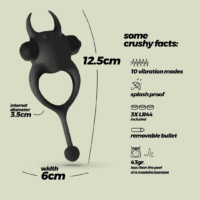 Daemon - Vibrerende Cockring - Zwart