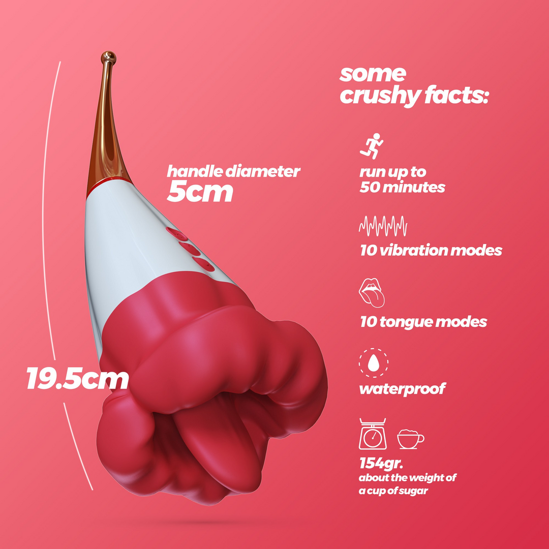 Jagger - Lickende Dubbele Stimulator - Rood