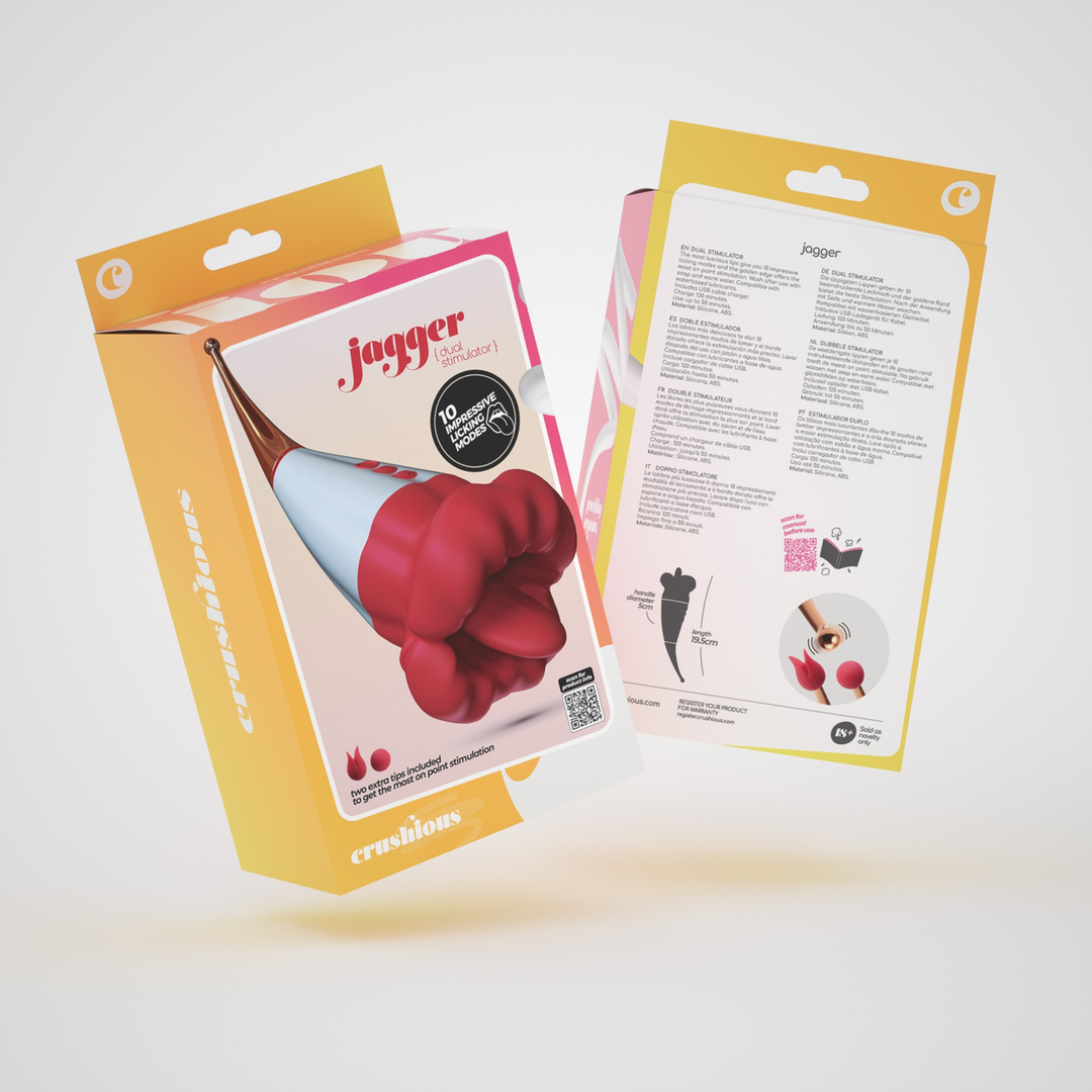Jagger - Lickende Dubbele Stimulator - Rood